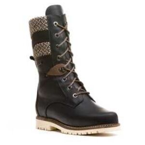 ANFIBIO BLACK LEATHER BOOTS SIZE 8